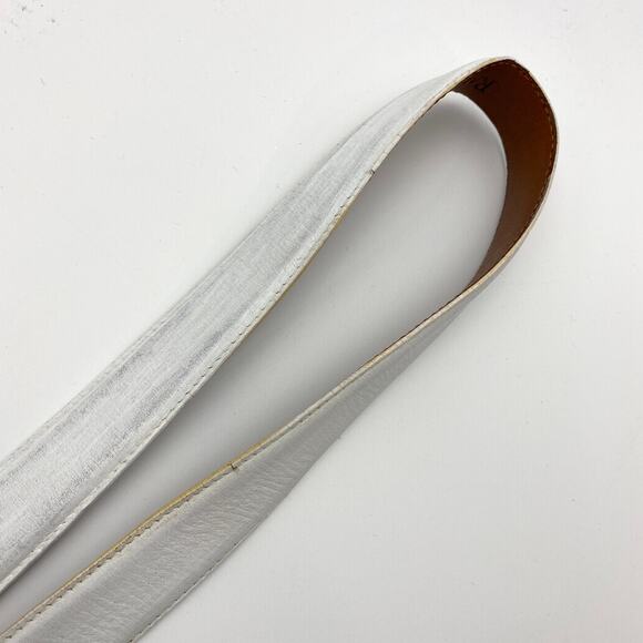 Ralph Lauren Vintage White Leather Belt Monogram Logo main image 5